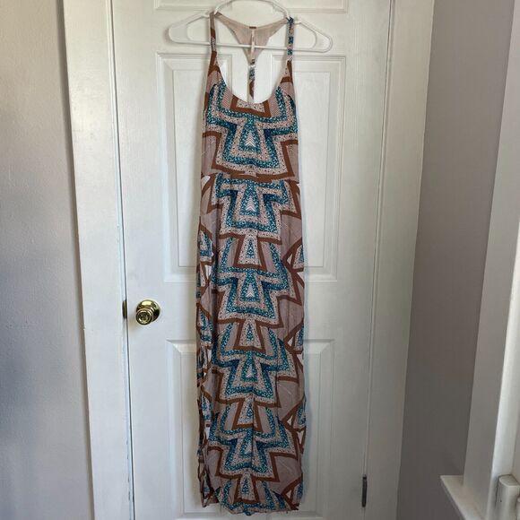 FREE PEOPLE Serves You Right Printed Maxi Dress in Mint Size 2 - Picture 1 of 8